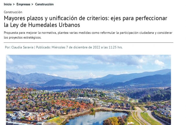 Entrevista: perfeccionar la ley de Humedales Urbanos